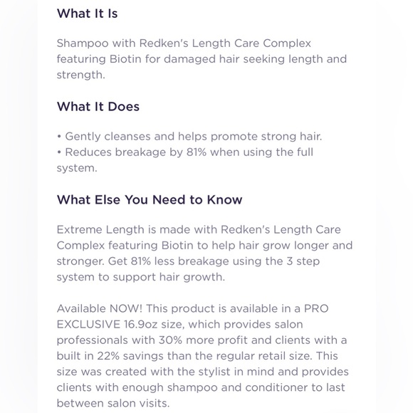 Redken Extreme Length Shampoo NEW - Picture 2 of 2